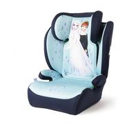 Siège auto Disney Frozen pour la sécurité des enfants d'une hauteur de 100 à 150 cm avec des graphismes d'Elsa et Anna sur fond bleu