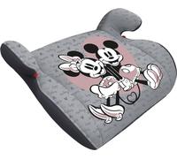 Siège auto Disney Minnie et Mickey Mouse pour la sécurité des enfants d'une hauteur de 125 à 150 cm avec des graphismes des mignons Mickey Mouse et Mickey Mouse sur fond gris, dosseret de