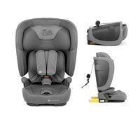 Siège-Auto Enfant Kinderkraft FIX2GO I-SIZE, 76-150 cm, 15 Mois à 12 Ans, ISOFIX, Dossier Pliable, Facile à Transporter, Gris