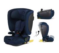 Kinderkraft Siège Auto FIX2GO i-Size 76-150 cm - 15 mois à 12 ans - ISOFIX - Dossier Pliable - Facile à Transporter - Bleu