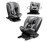 Kinderkraft XPEDITION I-Size 40-150 cm, Siège auto bébé 0 à 36 kg évolutif, Groupe 0/1/2/3, Isofix 360° pivotant, Têtière et largeur d'assise ajustable d'une seule main, Protections latérales, Gris