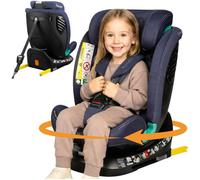 Siège auto évolutif 40-150 cm LIONELO Bastiaan One i-Size - Base pivotante 360° - ISOFIX - Groupe 0+/1/2/3 - Bleu