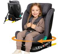 Siège auto évolutif 40-150 cm LIONELO Bastiaan One i-Size - Base pivotante 360° - ISOFIX - Groupe 0+/1/2/3 - Gris