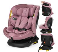 Siège auto évolutif 40-150 cm LIONELO Bastiaan PLUS i-Size - Base pivotante 360° - ISOFIX - Groupe 0+/1/2/3 - Rose