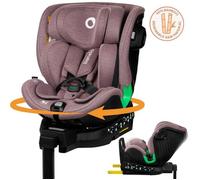 LIONELO Harmony I-SIZE Siège auto pivotant à 360° pour enfants de 40 à 150 cm, montage avec ISOFIX + pied stabilisateur, appuie-tête et dossier réglables, insert de réduction Dri-Seat (Pink)