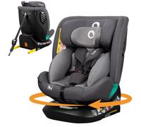 Siège-auto évolutif LIONELO Bastiaan One i-Size - Base pivotante 360° -ISOFIX - 40-150 cm - 0 -36 kg - Groupe 0+/1/2/3 - Gris