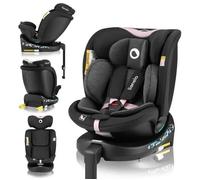 Siège Auto Évolutif Lionelo Navy I-Size - Base Pivotante 360° - 40-150 Cm - Isofix - Groupe 0+/1/2/3 - Rose Multicolore
