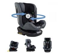 Mobiclinic®, Siège Auto, Pivotant 360º, Régulation i-size, Top Tether, Groupe 0/1/2/3, Evolutif, Max. 36 kg, Pandafix, Harnais 5 points, Réglable, Inclinable 3 positions (Noir)
