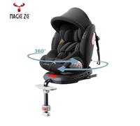 Siège auto isofix rotative à 360°, Magic ZC Auvent+repose-pieds+cadre de support, I-size, 0-12 ans jusqu'à 36kg, ECE R129
