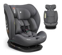 Siège auto KikkaBoo i-Size i-EXPLORE 2, 40-150 cm, groupe 0 1 2 3, ISOFIX, dos à la route et face à la route, siège inclinable, appui-tête à 14 positions, harnais à 5 points, coussin de soutien, gris
