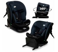 Kinderkraft I-GROW Siège auto bébé, I-SIZE 40-150 cm, 0 à 36 kg évolutif, dès la naissance et jusqu'à 12 ans environ, Groupe 0/1/2/3, Isofix, 360°, RWF, FWF, Protections latérales, Noir graphite
