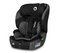 LIONELO Siège-auto Levi i-Size R129 – 76–150 cm, Groupe 1/2/3, protection latérale, Noir/Gris