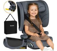 Siège auto pliable LIONELO Orin i-Size - ISOFIX - 100 - 150cm - Inclinable - Siège large et confortable - Porte-gobelet - Gris