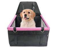 Siège auto pour animal domestique, chiot, porteur de voyage, portable, avec poche latérale, ventilation en maille, lit de conduite confortable, lavable, avec attaches de ceinture, clip pour laisse