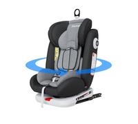 Siège auto pour bébé Fourward ISOFIX 360° rotatif Groupe 0+1/2/3 9-36 kg Ceinture de sécurité à 5 points Noir