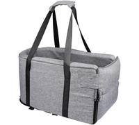 Siège Auto pour Chien avec Console Centrale, Poignée et Crochet | Tissu, Système Fermé Adhésif, pour Petits Chiens, Déplacement Quotidien, Gain de Place