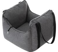 Siège auto pour chien, box pour chien, lit pour chien, box de transport, banquette arrière, couverture pour chien, corbeille pour chien, lit pour chat, pour petits chiens, 55 x 60 cm, noir Inari