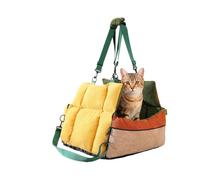 Siège auto pour chien - Coussin portable 2 en 1 pour animal de compagnie avec poches, sangle de sécurité douce, grand porte-chien pour chat, coussin de voyage - Siège de véhicule pour camion, SUV