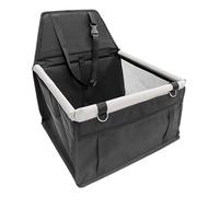 Siège Auto Pour Chien - Lit Rehausseur Lavable, Support De Voyage En Peluche, Base Antidérapante, Organisateur De Poche De Rangement | Siège D'auto Avec Laisse De Sécurité De Luxe Au Design Moderne, P