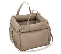 Siège Auto pour Chien pour Hyundai Elantra Lantra Avante i35 i30 Doux Antidérapant Panier de Voiture Harnais Sécurisé Coussin Épais et Sangles Réglables Accessoires,Light Brown