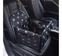 Siège Auto pour Chien pour Suzuki SX4 Swift S-Cross Vitara, Siège D'appoint pour Chiot, Pliable Lavable Housse de Siège pour Chien,C/Black Paw