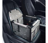 Siège Auto pour Chien pour Toyota Corolla/Reiz/Crown/Highlander/Camry RAV4 Yaris, Siège D'appoint pour Chiot, Pliable Lavable Housse de Siège pour Chien,E/Grey Bone