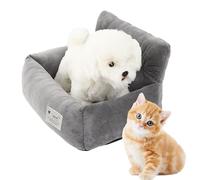 Siège auto pour chien, siège rehausseur ultra doux pour animaux de compagnie avec poignée, lit de voiture pour chien, siège de voiture de sécurité pour chien, lit de transport de voyage, siège de