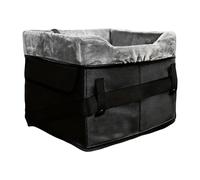 Siège auto pour chien | Transport portable lavable en peluches, siège auto surélevé pour chiens avec poches de rangement pour chats jusqu'à 11 kg pour voyage à l'arrière central et