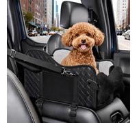 Siège auto pour chiens de petite taille, siège de voiture pour chien avec ceinture de sécurité, coussin doux réglable, lit de voiture portable pour chiens de petite taille