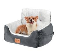 Siège Auto pour Chiens Petits 9 kg-VEVOR-Lit pour Animal de Compagnie-Laisse de Sécurité à Clipser-Gris Foncé