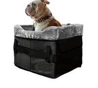 Siège auto pour chiens - Siège pour chiots en peluche lavable - Niche pour chien avec poches de rangement - Pour animaux jusqu'à 11 kg - Voyages en voiture arrière central