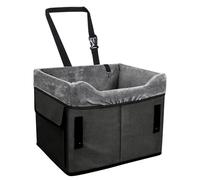 Siège auto pour petits chiens | Sac de transport en peluche lavable, niche pour chien avec poches de rangement, pour chats de moins de 11 kg, positionnement arrière central