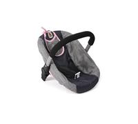 Siège auto pour poupée avec adaptateur Jeans gris-marine Gris