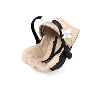 Bayer Design 67975AA Siège Auto pour poupées, siège pour poupons, avec Toit, poignée réglable, Ceinture, pour poupées jusqu'à 46 cm, Beige