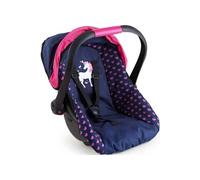 siège auto pour poupées coeurs bleus 45 cm
