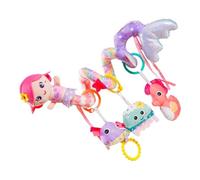 Siège auto poussette bébé jouets berceau, jouets de poussette pour bébés | Jouet sensoriel sirène, berceau d'activité sensorielle avec boîte à musique, hochets et bip BB pour le sens