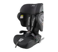 Siège auto Sparco i-Size SK8000IBK pour enfants de 76 à 150 cm, homologué ECE R129/04, avec ISOFIX et Top Tether, appuie-tête réglable, dossier rabattable et harnais à 5 points, couleur noire