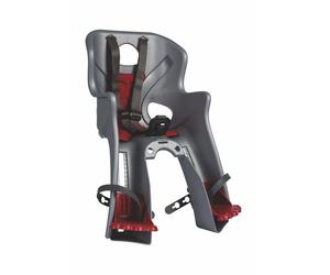 Siège avant pour vélo enfant - b bellelli - Jusqu'à 15 kg - 9 mois à 3 ans - Fixation au cadre - Argent