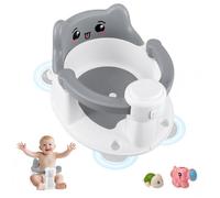 Siège Bain Bébé Antidérapant 6 Mois et Plus, Anneau de Bain et Transat avec 4 Ventouses Puissantes pour Sécurité Maximale