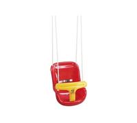 Balançoire et portique multi-activités Hudora - Siège Balançoire Pour Bébé En 2 Parties - Rouge