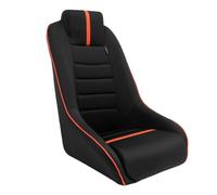 AUTO-STYLE Siège baquet 'Classic RS' - Noir/Rouge - Dossier fixe + Appuie-tête intégré - incl. glissières