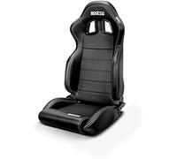 Siège Baquet - SPARCO - R100 MY22 - Skaï Noir - Piqûres Blanches - Réglable