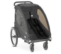 Siège bébé pour remorque vélo Deryan Luxe - Harnais 5 points - Coussin de tête - Noir