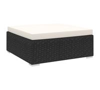 Vidaxl Repose-Pied Sectionnel 1 Pc Avec Coussin Résine Tressée Noir