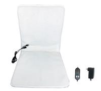 Siege Chauffant Coussin USB, Heating Pad avec 5 Réglages de Minuterie et 5 Réglages de Température, Tapis Chauffant Bureau pour Chaise pour le Dos, la Taille les Hanches(White,90 * 45cm/35 * 18in)