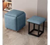 Siège cube 5 en 1 avec roulettes pivotantes, empilables, tabourets pour salon, repose-pieds mobile, fauteuil roulant A35 x 35 x 38 cm