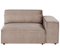 Siège d'Angle à Gauche Moderne Modulable en Tissu Marron Hellnar