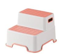 Siège d'apprentissage de la propreté Polyvalent et Durable, marchepied 2 en 1 antidérapant, Tabouret en Plastique Durable pour la Salle de Bain et l'apprentissage de la propreté(Pink)