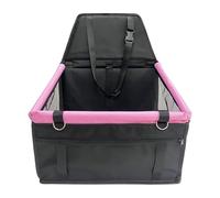 Siège D'auto De Chat - Coussin De Transport Pour Chiot, Panier De Sécurité Animaux | Carrier Lavable Et Amovible Avec Poche De Rangement, Fenêtre En Filet Respirant Pour Animaux Lors De Trajets En Voi