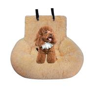 Siège d'auto en coton pour chien - Siège rehausseur doux amovible pour chien | Lit de voiture en peluche lavable avec laisse et sangle | Sac de transport sécurisé pour animaux de compagnie adapté aux